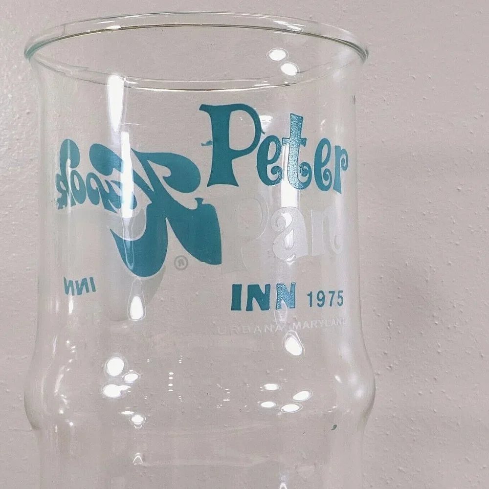 4/$20 1975 Kapok Tree Inn Peter Pan Inn Bamboo Hurricane Glass Urbana Maryland